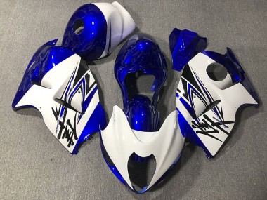 Glänzend Weiß & Blau 1997-2007 Suzuki GSXR 1300 Motorrad Verkleidung