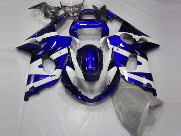 Glänzend Blau & Weiß 2000-2002 Suzuki GSXR 1000 Motorrad Verkleidung Glänzend Blau & Weiß 2000-2002 Suzuki GSXR 1000 Motorrad Verkleidung