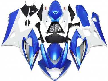 Glänzend Blau & Weiß 2005-2006 Suzuki GSXR 1000 Motorrad Verkleidung