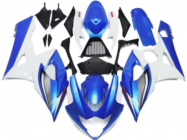 Glänzend Blau & Weiß 2005-2006 Suzuki GSXR 1000 Motorrad Verkleidung Glänzend Blau & Weiß 2005-2006 Suzuki GSXR 1000 Motorrad Verkleidung