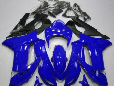 Glänzend Blau 2007-2008 Kawasaki ZX6R Motorrad Verkleidung