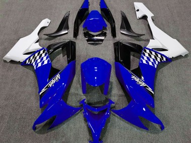 Glänzend Blau & Weiß 2008-2010 Kawasaki ZX10R Motorrad Verkleidung