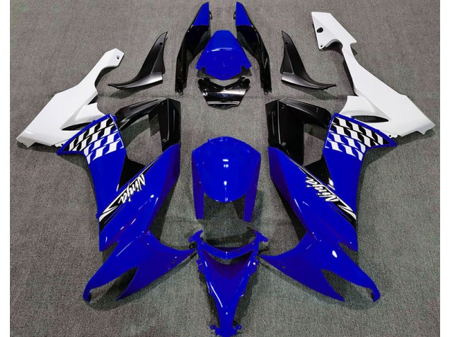 Glänzend Blau & Weiß 2008-2010 Kawasaki ZX10R Motorrad Verkleidung Glänzend Blau & Weiß 2008-2010 Kawasaki ZX10R Motorrad Verkleidung