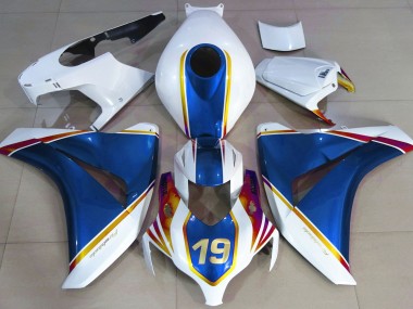 Glänzend Blau & Weiß 2008-2011 Honda CBR1000RR Motorrad Verkleidung