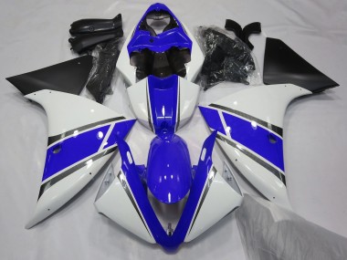 Glänzend Weiß & Blau 2009-2011 Yamaha R1 Motorrad Verkleidung
