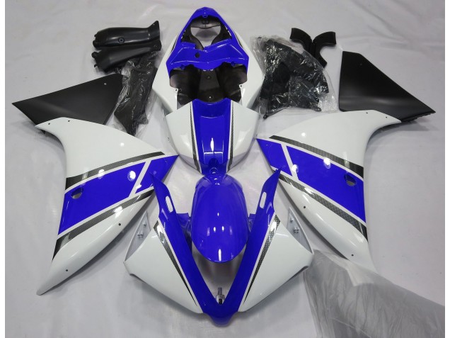 Glänzend Weiß & Blau 2009-2011 Yamaha R1 Motorrad Verkleidung Glänzend Weiß & Blau 2009-2011 Yamaha R1 Motorrad Verkleidung