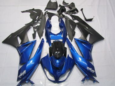 Glänzend Blau 2009-2012 Kawasaki ZX6R Motorrad Verkleidung