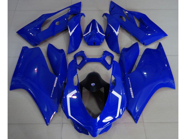 Glänzend Blau & Weiß 2011-2014 Ducati 1199 Motorrad Verkleidung Glänzend Blau & Weiß 2011-2014 Ducati 1199 Motorrad Verkleidung