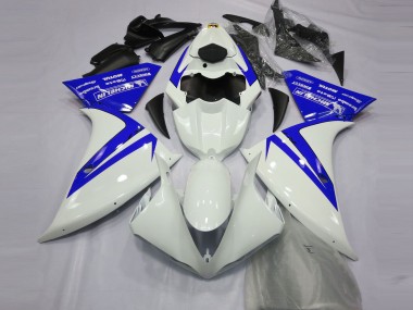 Glänzend Weiß & Blau 2012-2014 Yamaha R1 Motorrad Verkleidung