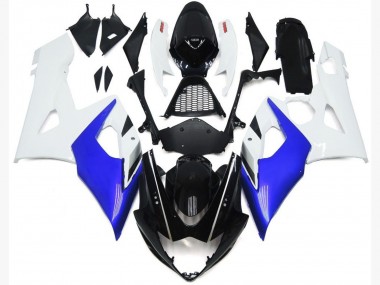 Glänzend Blau & Glänzend Weiß 2005-2006 Suzuki GSXR 1000 Motorrad Verkleidung