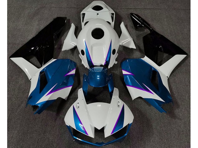 Glänzend Blau Weiß & Lila 2013-2023 Honda CBR600RR Motorrad Verkleidung Glänzend Blau Weiß & Lila 2013-2023 Honda CBR600RR Motorrad Verkleidung