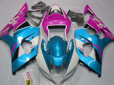 Glänzend Blau & Matt Schwarz 2003-2004 Suzuki GSXR 1000 Motorrad Verkleidung