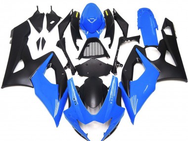 Glänzend Blau Mit Gelben Logos 2005-2006 Suzuki GSXR 1000 Motorrad Verkleidung