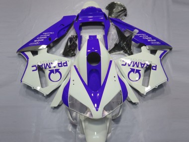 Glänzend Weiß & Blau Pramac 2003-2004 Honda CBR600RR Motorrad Verkleidung