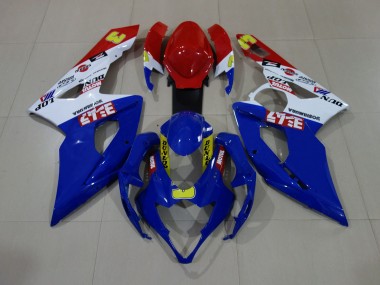 Glänzend Blau / Weiß / Rot 2005-2006 Suzuki GSXR 1000 Motorrad Verkleidung