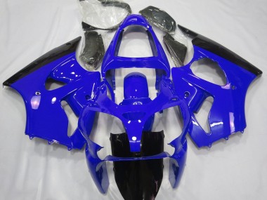 Glänzend Blau & Schwarz 2000-2002 Kawasaki ZX6R Motorrad Verkleidung