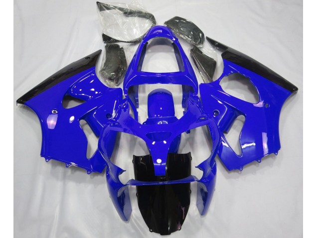 Glänzend Blau & Schwarz 2000-2002 Kawasaki ZX6R Motorrad Verkleidung Glänzend Blau & Schwarz 2000-2002 Kawasaki ZX6R Motorrad Verkleidung