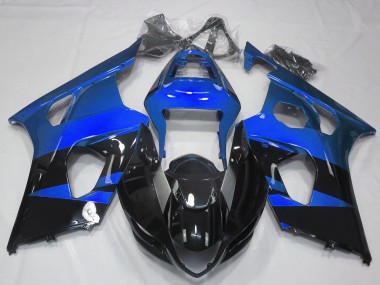 Glänzend Blau & Schwarz 2003-2004 Suzuki GSXR 1000 Motorrad Verkleidung