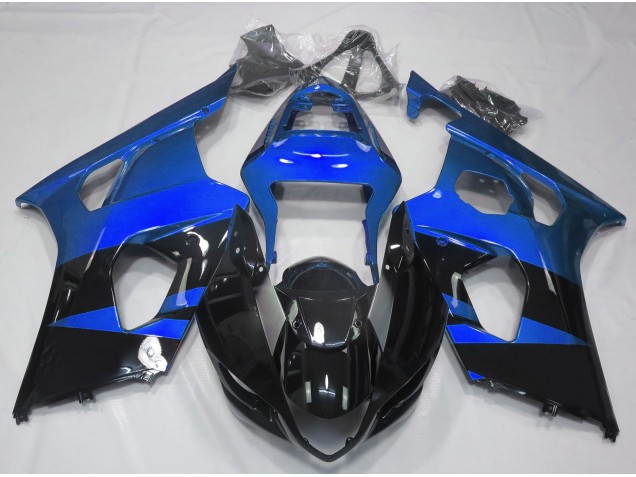 Glänzend Blau & Schwarz 2003-2004 Suzuki GSXR 1000 Motorrad Verkleidung Glänzend Blau & Schwarz 2003-2004 Suzuki GSXR 1000 Motorrad Verkleidung