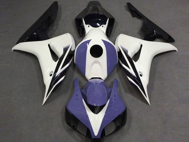 Glänzend Weiß Blau & Schwarz 2006-2007 Honda CBR1000RR Motorrad Verkleidung Glänzend Weiß Blau & Schwarz 2006-2007 Honda CBR1000RR Motorrad Verkleidung