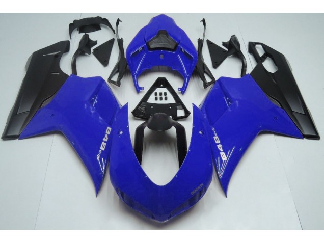 Glänzend Blau & Schwarz 2007-2014 Ducati 848 1098 1198 Motorrad Verkleidung Glänzend Blau & Schwarz 2007-2014 Ducati 848 1098 1198 Motorrad Verkleidung