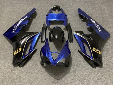 Glänzend Blau & Schwarz 2009-2012 Triumph Daytona 675 Motorrad Verkleidung