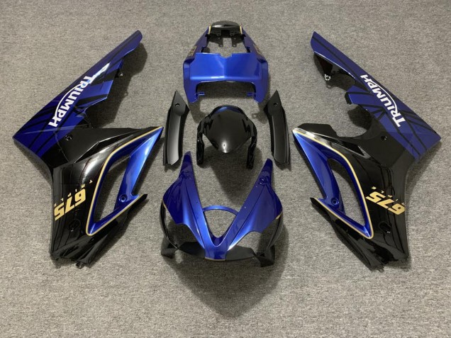 Glänzend Blau & Schwarz 2009-2012 Triumph Daytona 675 Motorrad Verkleidung Glänzend Blau & Schwarz 2009-2012 Triumph Daytona 675 Motorrad Verkleidung