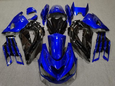 Glänzend Blau & Schwarz 2012-2021 Kawasaki ZX14R Motorrad Verkleidung