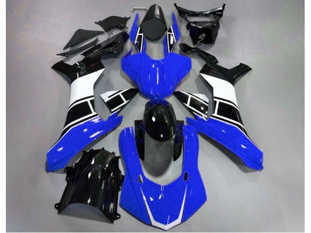 Glänzend Blau Weiß & Schwarz 2015-2019 Yamaha R1 Motorrad Verkleidung Glänzend Blau Weiß & Schwarz 2015-2019 Yamaha R1 Motorrad Verkleidung