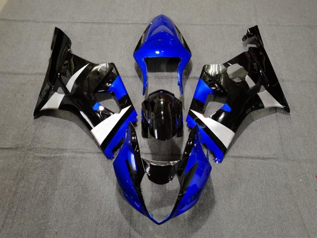 Glänzend Blau Schwarz & Silber 2003-2004 Suzuki GSXR 1000 Motorrad Verkleidung Glänzend Blau Schwarz & Silber 2003-2004 Suzuki GSXR 1000 Motorrad Verkleidung