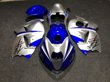 Glänzend Blau & Silber 1997-2007 Suzuki GSXR 1300 Motorrad Verkleidung
