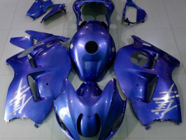 Glänzend Blau & Silber Logo 1997-2007 Suzuki GSXR 1300 Motorrad Verkleidung