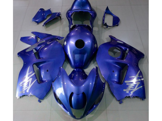 Glänzend Blau & Silber Logo 1997-2007 Suzuki GSXR 1300 Motorrad Verkleidung Glänzend Blau & Silber Logo 1997-2007 Suzuki GSXR 1300 Motorrad Verkleidung