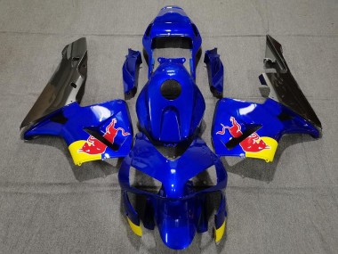 Glänzend Blaurot Bull 2003-2004 Honda CBR600RR Motorrad Verkleidung