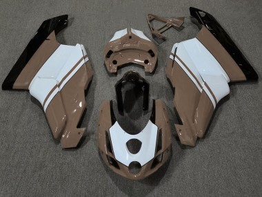 Glänzend Braun & Weiß 2003-2004 Ducati 749 999 Motorrad Verkleidung