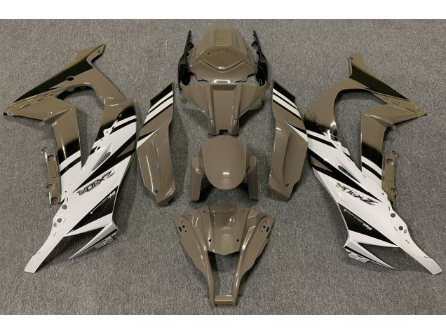 Glänzend Braun & Weiß 2011-2015 Kawasaki ZX10R Motorrad Verkleidung Glänzend Braun & Weiß 2011-2015 Kawasaki ZX10R Motorrad Verkleidung