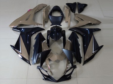 Glänzend Braun & Schwarz 2011-2024 Suzuki GSXR 600-750 Motorrad Verkleidung