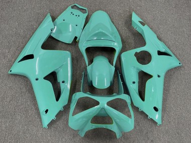 Glänzend Cyan Plain 2003-2004 Kawasaki ZX6R Motorrad Verkleidung