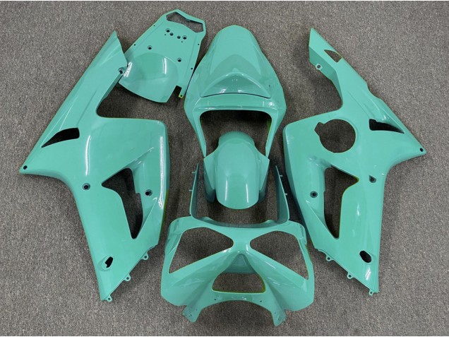Glänzend Cyan Plain 2003-2004 Kawasaki ZX6R Motorrad Verkleidung Glänzend Cyan Plain 2003-2004 Kawasaki ZX6R Motorrad Verkleidung