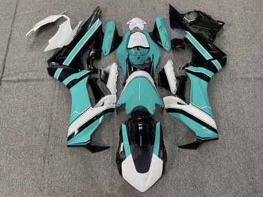 Glänzend Cyan Weiß & Schwarz 2017-2023 Honda CBR1000RR Motorrad Verkleidung