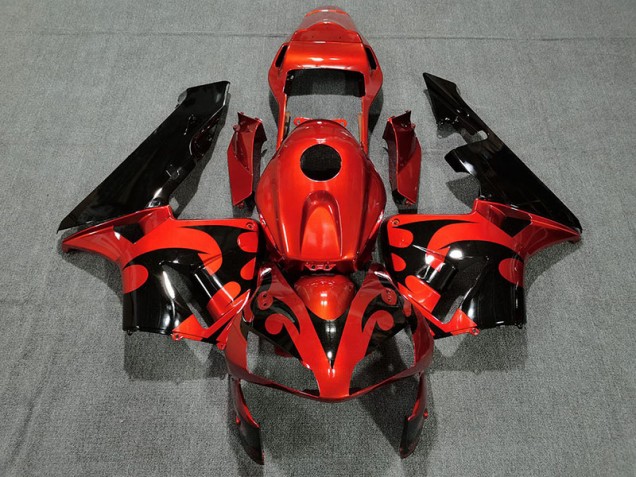 Glänzend Dunkelorange 2003-2004 Honda CBR600RR Motorrad Verkleidung Glänzend Dunkelorange 2003-2004 Honda CBR600RR Motorrad Verkleidung