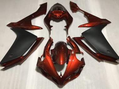 Glänzend Dunkelorange & Schwarz 2007-2008 Yamaha R1 Motorrad Verkleidung