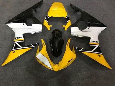 Glänzend Gelb & Weiß 2003-2004 Yamaha R6 Motorrad Verkleidung