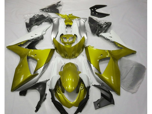 Glänzend Gelb & Weiß 2009-2016 Suzuki GSXR 1000 Motorrad Verkleidung Glänzend Gelb & Weiß 2009-2016 Suzuki GSXR 1000 Motorrad Verkleidung