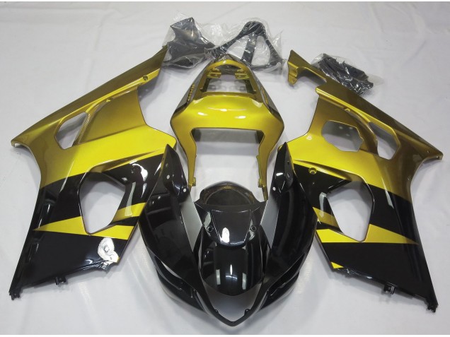 Glänzend Gelb & Schwarz 2003-2004 Suzuki GSXR 1000 Motorrad Verkleidung Glänzend Gelb & Schwarz 2003-2004 Suzuki GSXR 1000 Motorrad Verkleidung