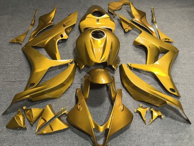 Glänzend Gold Plain 2007-2008 Honda CBR600RR Motorrad Verkleidung