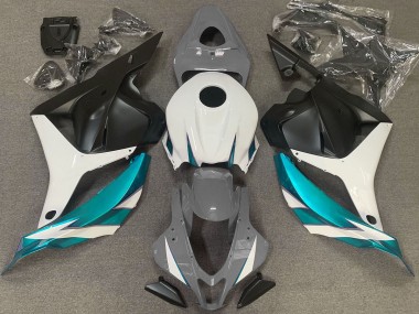 Glänzend Grauweiß & Hellblau 2009-2012 Honda CBR600RR Motorrad Verkleidung