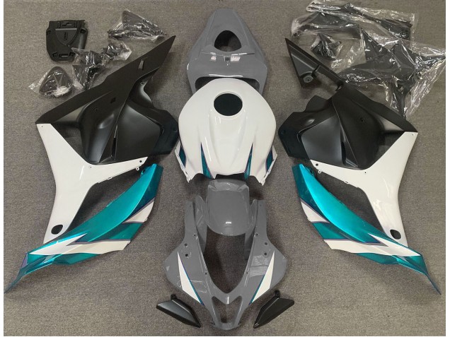 Glänzend Grauweiß & Hellblau 2009-2012 Honda CBR600RR Motorrad Verkleidung Glänzend Grauweiß & Hellblau 2009-2012 Honda CBR600RR Motorrad Verkleidung