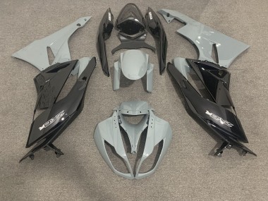 Glänzend Grau & Schwarz 2009-2012 Kawasaki ZX6R Motorrad Verkleidung