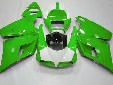 Glänzend Grün & Weiß 1993-2005 Ducati 996 748 916 998 Motorrad Verkleidung
